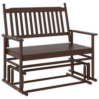 Panca a Dondolo Marrone 118x70x104,5cm Legno Massello di Pioppo 4008867