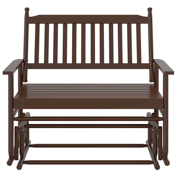 Panca a Dondolo Marrone 118x70x104,5cm Legno Massello di Pioppo 4008867