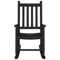 Sedia a Dondolo per Bambini nera in Legno Massello di Pioppo 4008875