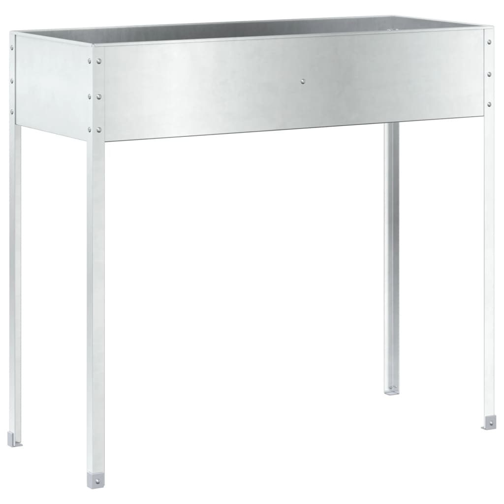 Fioriera aiuola rialzata piante fiori terrazza giardino 100,5 x 40,5 x 90 cm acciaio resistente alle intemperie marrone 02_0037291