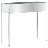 Fioriera aiuola rialzata piante fiori terrazza giardino 100,5 x 40,5 x 90 cm acciaio resistente alle intemperie marrone 02_0037291