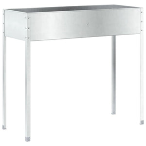 Fioriera aiuola rialzata piante fiori terrazza giardino 100,5 x 40,5 x 90 cm acciaio resistente alle intemperie marrone 02_0037291