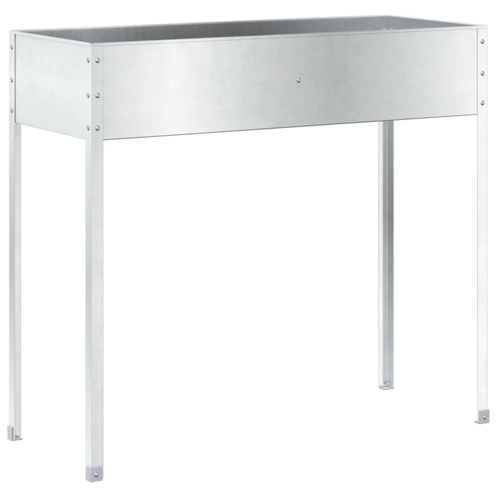 Fioriera aiuola rialzata piante fiori terrazza giardino 100,5 x 40,5 x 90 cm acciaio resistente alle intemperie marrone 02_0037291