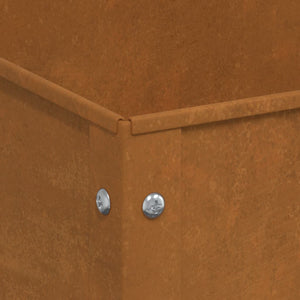 Fioriera aiuola rialzata piante fiori terrazza giardino 100,5 x 40,5 x 90 cm acciaio resistente alle intemperie marrone 02_0037291