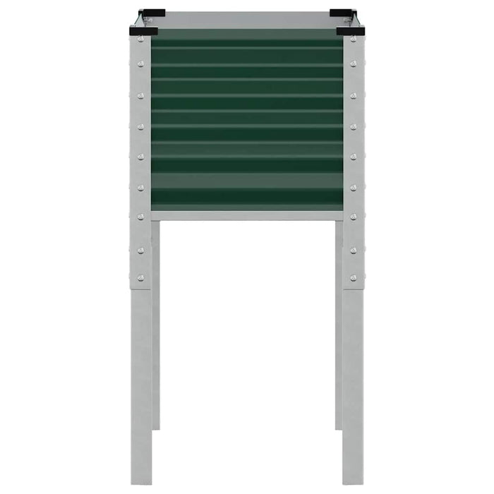 Fioriera da Giardino Verde 45x45x88 cm in Acciaio