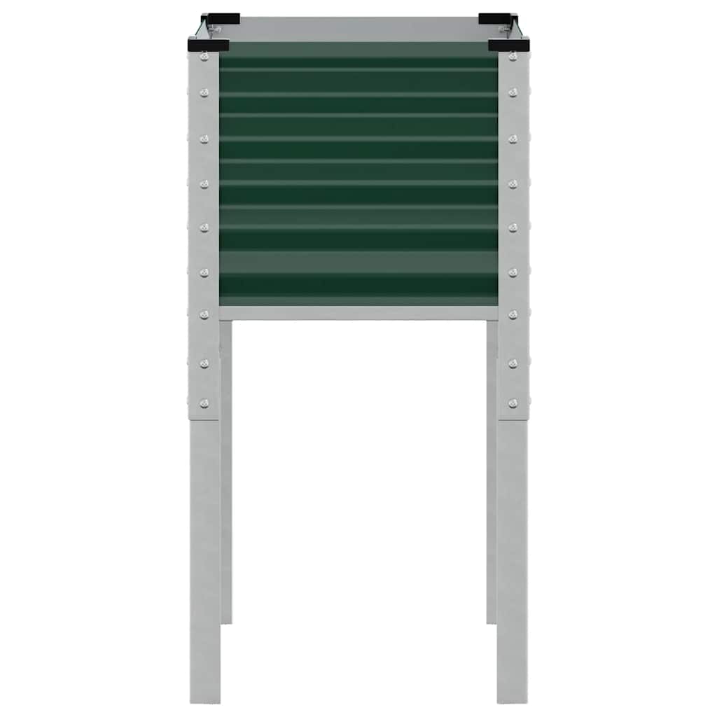 Fioriera da giardino verde 45x45x88 cm in acciaio 4008963