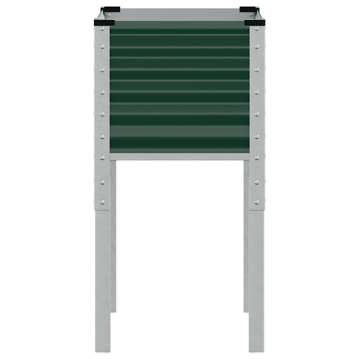 Fioriera da giardino verde 45x45x88 cm in acciaio 4008963