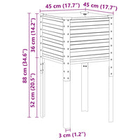 Fioriera da Giardino-Vaso da Esterno-Contenitore per Piante verde 45x45x88 cm in acciaio