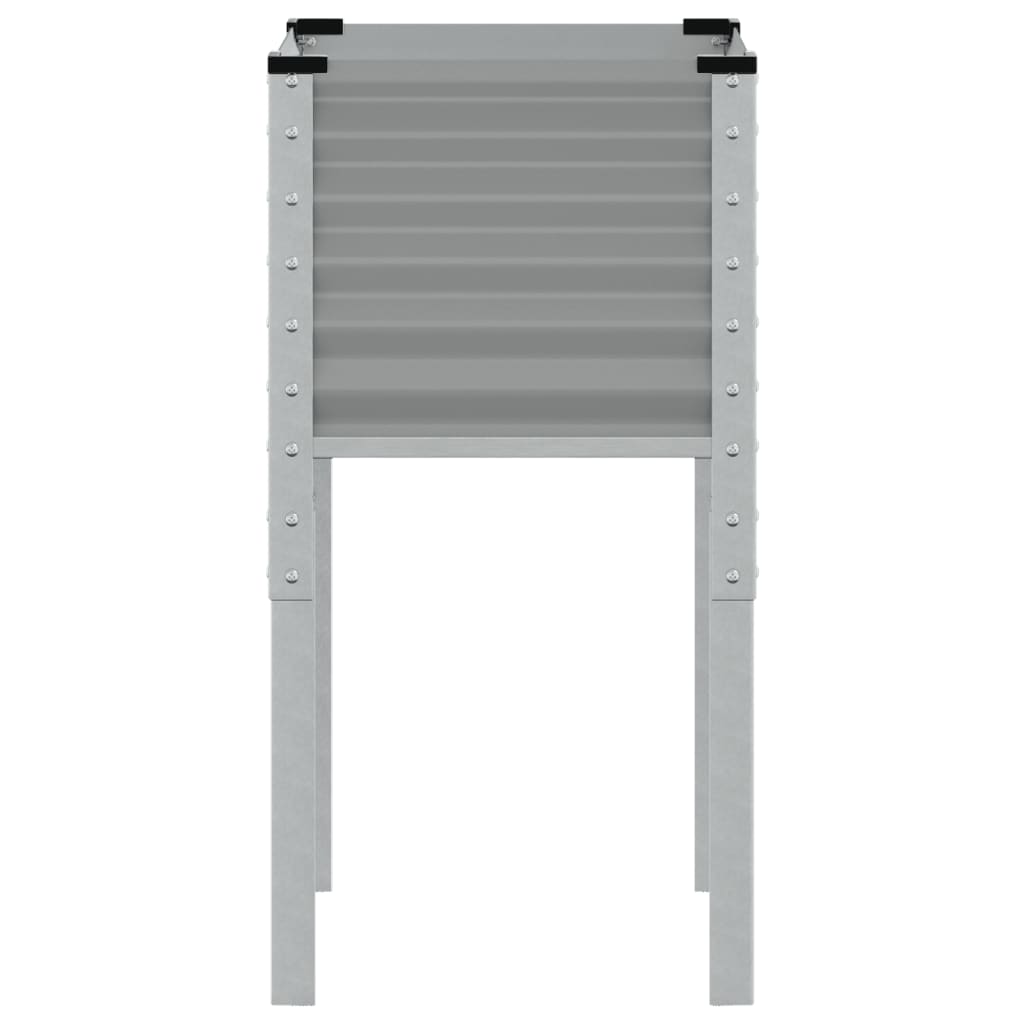 vidaXL Fioriera da Giardino Grigia 45x45x88 cm in Acciaio