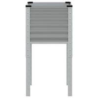 vidaXL Fioriera da Giardino Grigia 45x45x88 cm in Acciaio