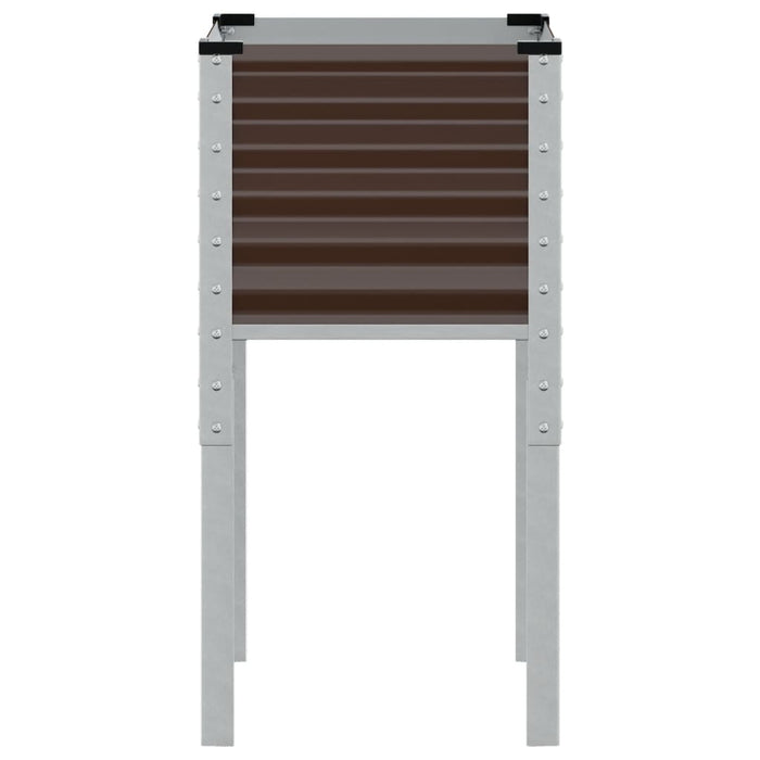 Fioriera da giardino marrone 45x45x88 cm in acciaio 4008965