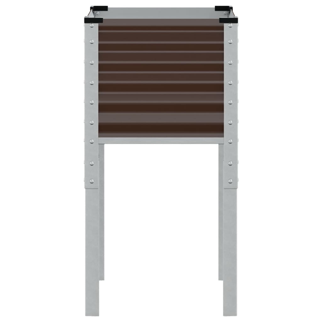 vidaXL Fioriera da Giardino Marrone 45x45x88 cm in Acciaio