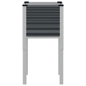 Fioriera da giardino antracite 45x45x88 cm in acciaio 4008966