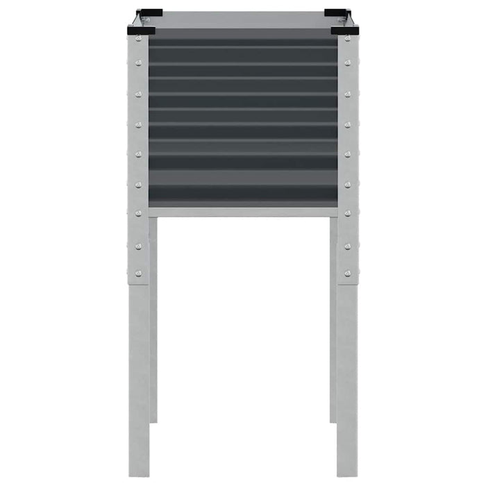 Fioriera da giardino antracite 45x45x88 cm in acciaio 4008966