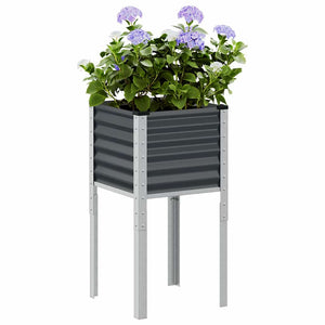 vidaXL Fioriera da Giardino Antracite 45x45x88 cm in Acciaio