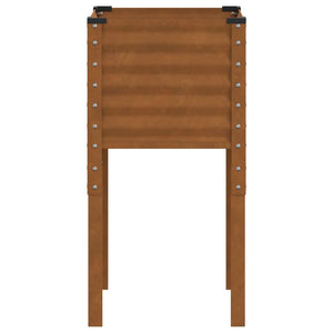 Fioriera da giardino 45x45x88 cm in acciaio corten 4008968