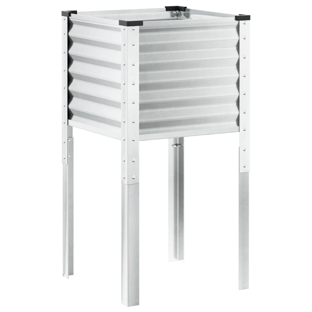 Fioriera da Giardino 45x45x88 cm in Acciaio Corten