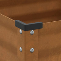 Fioriera da giardino 45x45x88 cm in acciaio corten 4008968