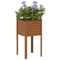 Fioriera da giardino 45x45x88 cm in acciaio corten 4008968