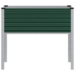 Fioriera da Giardino Verde 100x41x90 cm in Acciaio