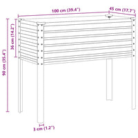 Fioriera da Giardino-Vaso da Esterno-Contenitore per Piante verde 100x45x90 cm in acciaio