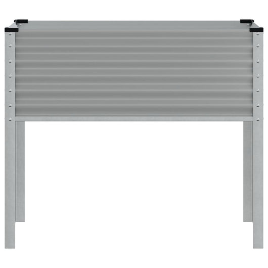 Vassoio per fioriera aiuola rialzata piante fiori terrazza giardino 100 x 41 x 90 cm grigio acciaio 02_0037272