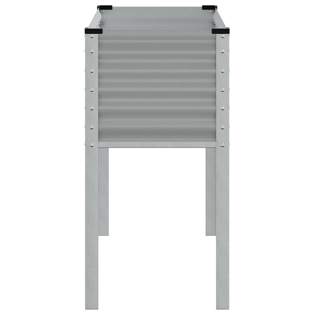 vidaXL Fioriera da Giardino Grigia 100x45x90 cm in Acciaio