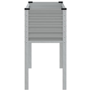 Fioriera da Giardino Grigia 100x41x90 cm in Acciaio 4008970