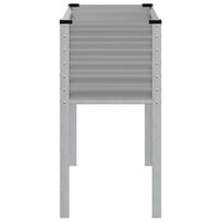 Fioriera da Giardino-Vaso da Esterno-Contenitore per Piante Grigia 100x45x90 cm in Acciaio