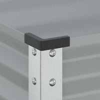 Fioriera da Giardino-Vaso da Esterno-Contenitore per Piante Grigia 100x45x90 cm in Acciaio