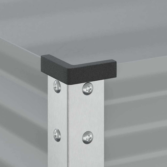 Fioriera da Giardino-Vaso da Esterno-Contenitore per Piante Grigia 100x45x90 cm in Acciaio