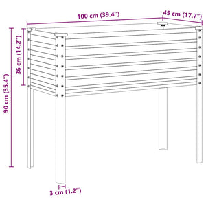 vidaXL Fioriera da Giardino Grigia 100x45x90 cm in Acciaio