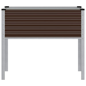 Fioriera da giardino marrone 100x45x90 cm in acciaio 4008971