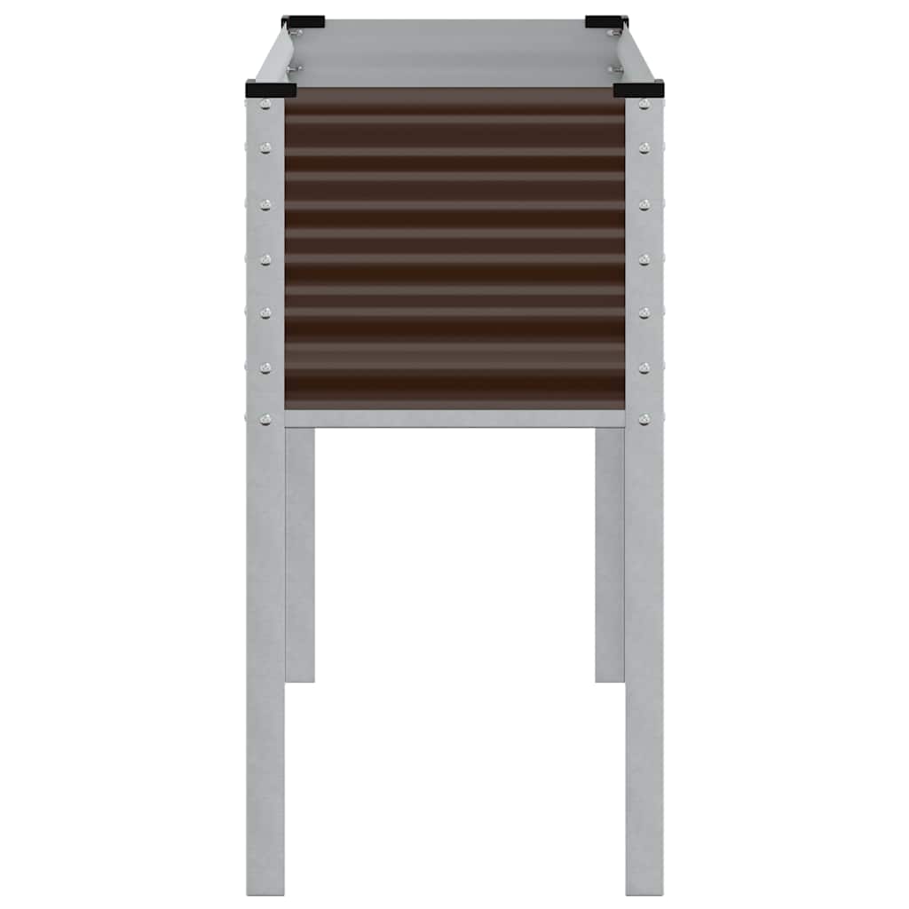 Fioriera da giardino marrone 100x45x90 cm in acciaio 4008971