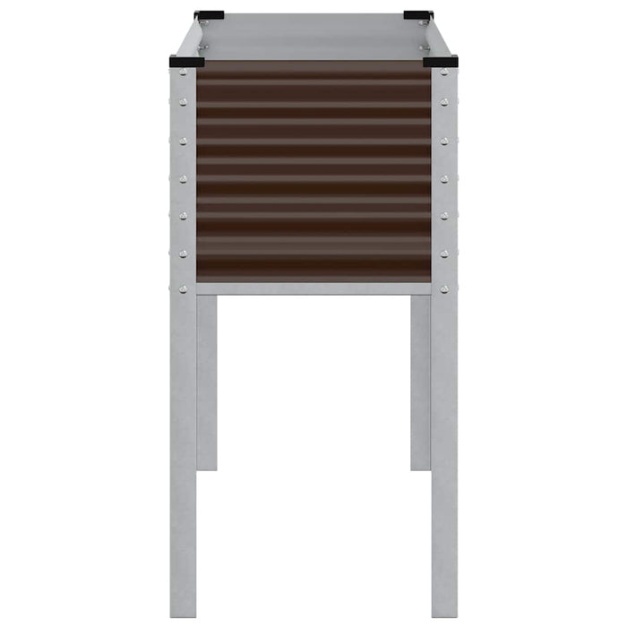 Fioriera da giardino marrone 100x45x90 cm in acciaio 4008971