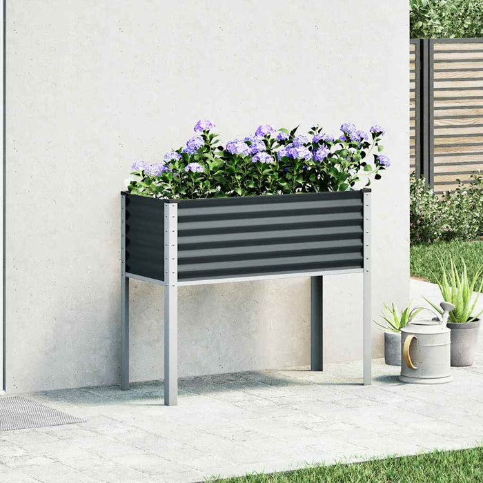 vidaXL Fioriera da Giardino Antracite 100x45x90 cm in Acciaio