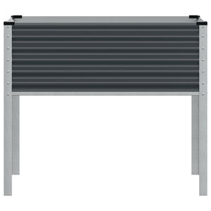 Fioriera aiuola rialzata vassoio piante fiori terrazza giardino 100 x 41 x 90 cm acciaio antracite 02_0037271