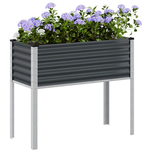 vidaXL Fioriera da Giardino Antracite 100x45x90 cm in Acciaio