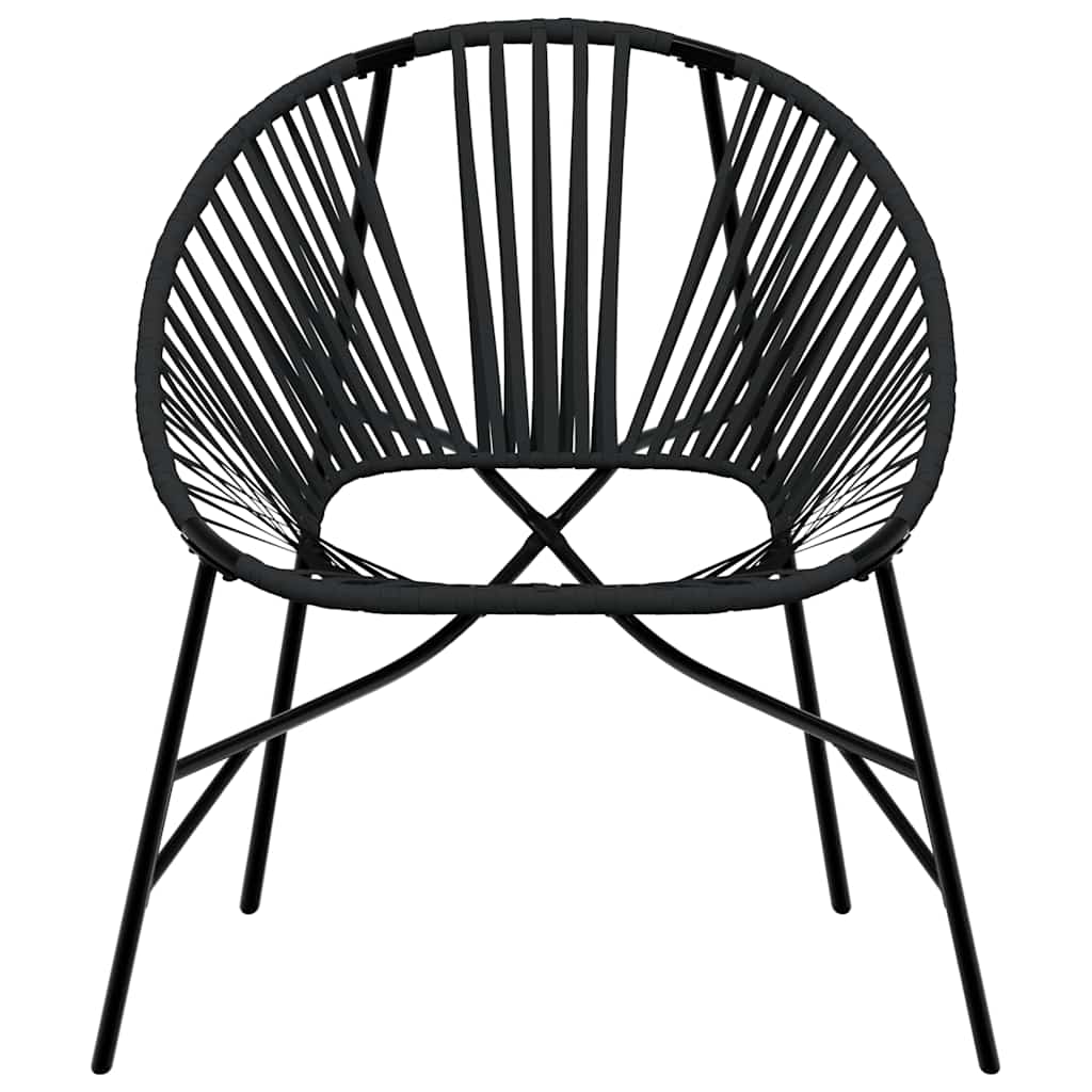 Sedia da Uovo da Giardino in Polyrattan Nero 4009287