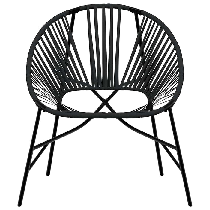 Sedia da Uovo da Giardino in Polyrattan Nero 4009287