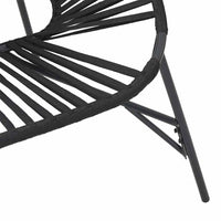 vidaXL Sedia da Uovo da Giardino in Polyrattan Nero