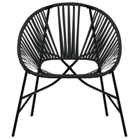 vidaXL Set di Sedie da Giardino 3 pz in Polyrattan Nero