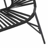 vidaXL Set di Sedie da Giardino 3 pz in Polyrattan Nero