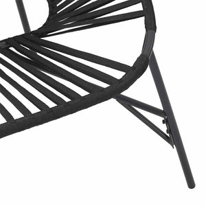 vidaXL Set di Sedie da Giardino 3 pz in Polyrattan Nero