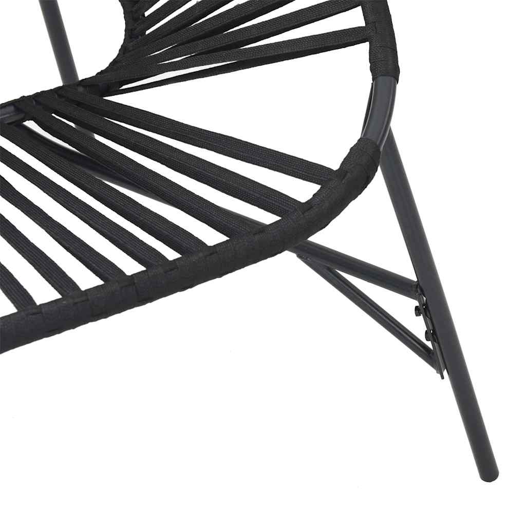 Set di Sedie da Giardino 3 pz in Polyrattan Nero 4009292