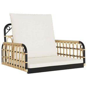 Sedia a Dondolo con Cuscini 63x58x39 cm Polyrattan e Acciaio 4009297