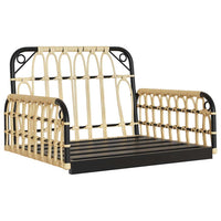 Sedia a Dondolo con Cuscini 63x58x39 cm Polyrattan e Acciaio 4009297