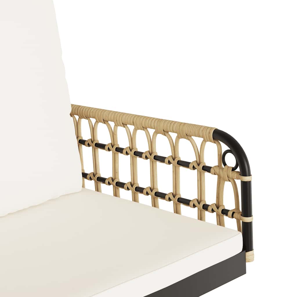 Sedia a Dondolo con Cuscini 63x58x39 cm Polyrattan e Acciaio 4009297