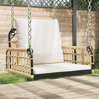 Sedia a Dondolo con Cuscini 63x58x39 cm Polyrattan e Acciaio 4009297