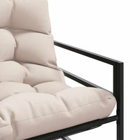 vidaXL Panchina da Giardino con Cuscino Tortora 113 cm in Acciaio